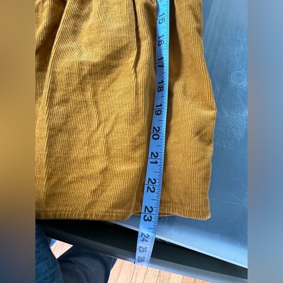 Anthropologie Maeve Maria Babydoll Corduroy Top mustard size S - Picture 8 of 13